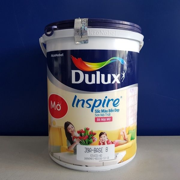 Sơn Dulux Inspire Bề mặt mờ-39A (Dòng sơn trong nhà, Màu pha, 5 lít )