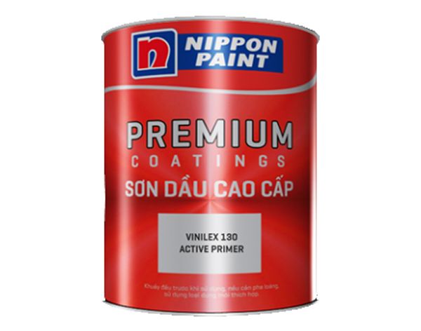 Sơn Nippon Vinilex 130 Active Primer Base (Dòng sơn kim loại nhẹ và kẽm, bề mặt mờ,  màu trắng, 4 lít)