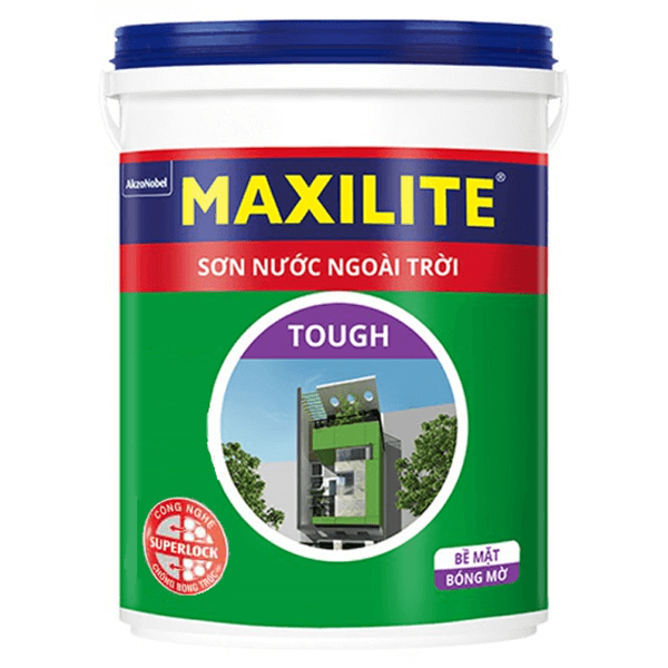 Sơn Maxilite Tough 28CB (Dòng sơn ngoại thất, bề mặt bóng mờ, màu pha, 5 lít)
