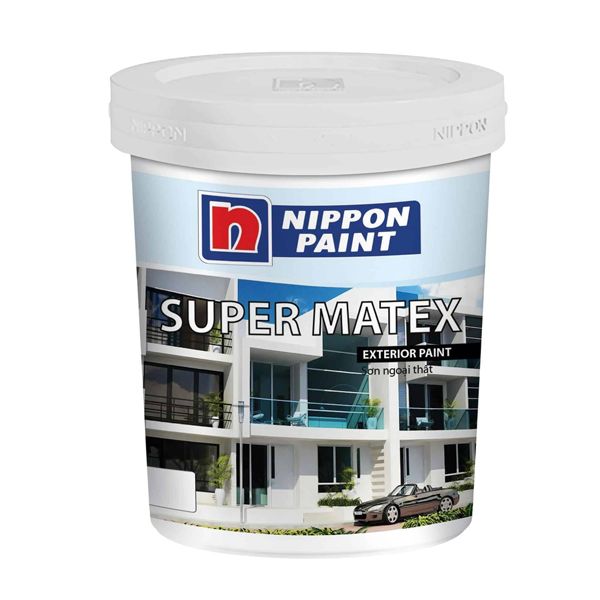 Sơn Nippon Super Matex (Dòng sơn ngoài nhà, bóng mờ, màu trắng , 18 lít)