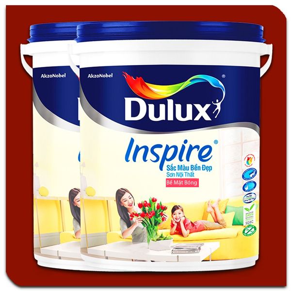 Sơn Dulux Inspire Bề mặt bóng-39AB (dòng sơn trong nhà, Màu trắng, 18 Lít)