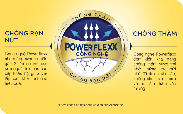 Sơn Dulux WeatherShield Powerflexx GJ8B (Dòng sơn ngoại thất, bề mặt bóng, màu pha, 1 lít)