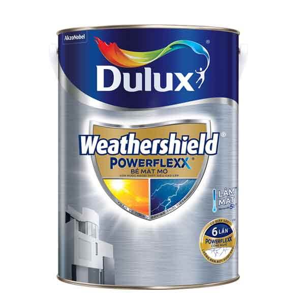 Sơn Dulux WeatherShield Powerflexx GJ8B (Dòng sơn ngoại thất, bề mặt bóng, màu pha, 5 lít)
