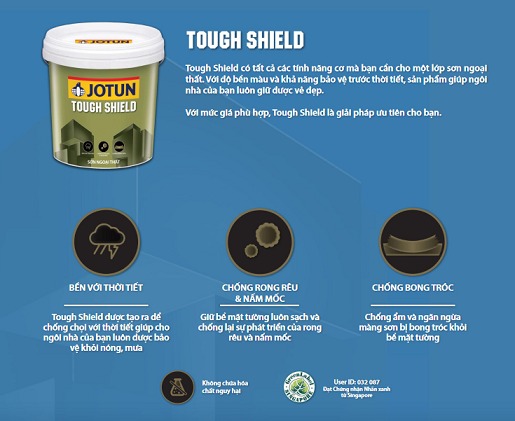 Sơn ngoại thất Jotun Tough Shield - 17 lít