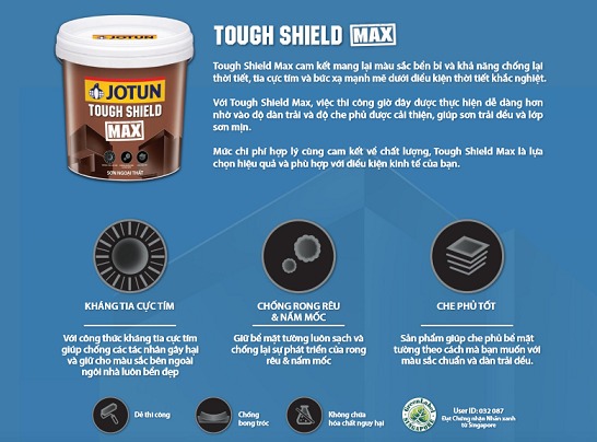 Sơn ngoại thất Jotun Tough Shield Max - 17 lít