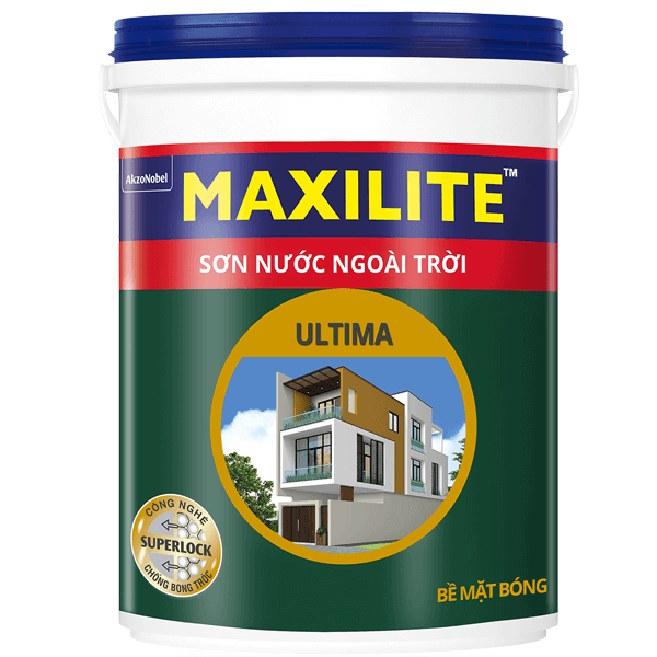 Sơn Maxilite Ultima LU1 (Dòng sơn ngoại thất, bề mặt bóng, màu pha, 5 lít)