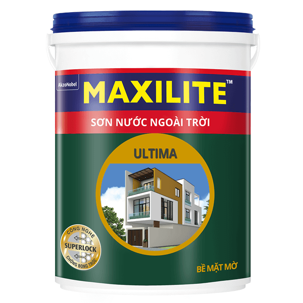 Sơn Maxilite Ultima LU2 (Dòng sơn ngoại thất, bề mặt mờ, màu pha, 18 lít) 