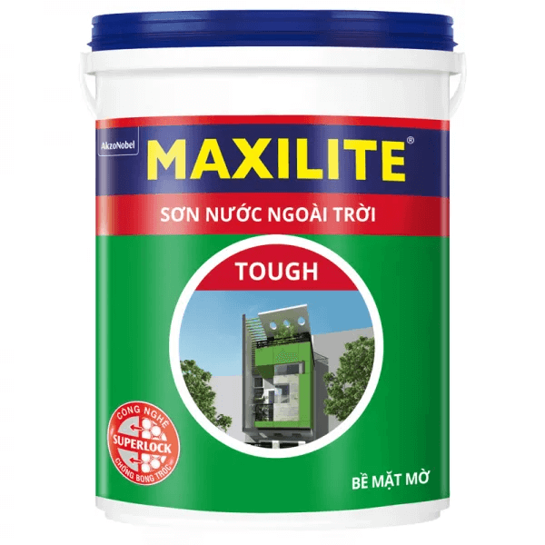 Sơn Maxilite Tough 28C (Dòng sơn ngoại thất, bề mặt mờ, màu pha, 18 lít) 