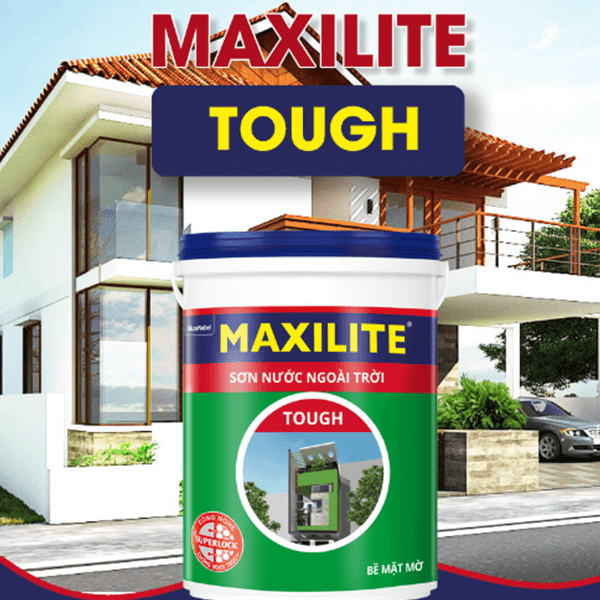 Sơn Maxilite Tough 28C (Dòng sơn ngoại thất, bề mặt mờ, màu trắng, 5 lít)