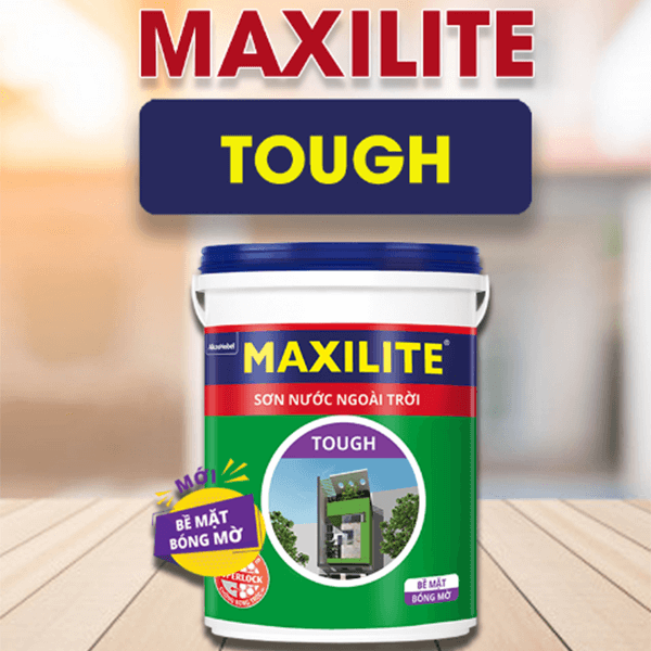 Sơn Maxilite Tough 28CB (Dòng sơn ngoại thất, bề mặt bóng mờ, màu pha, 5 lít)