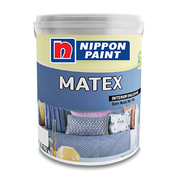 Sơn Nippon Matex (dòng sơn nội thất, bóng mờ, màu pha, 18 lít)