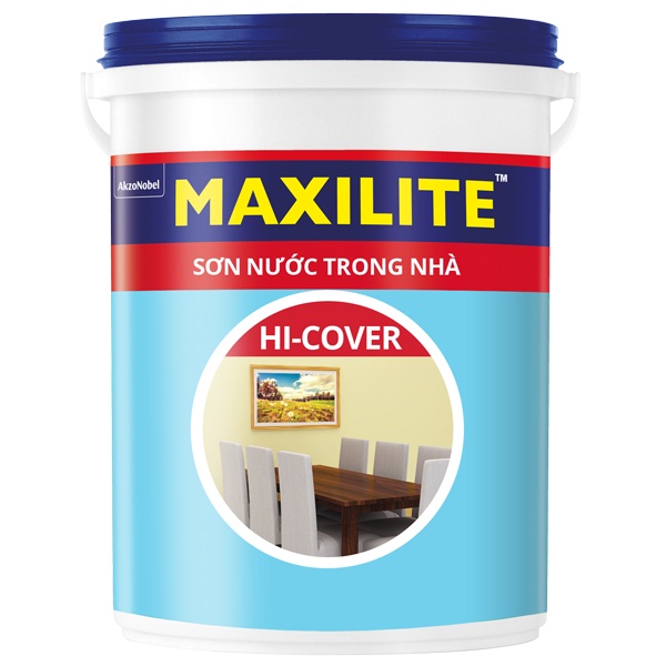 Sơn Maxilite Hi-Cover ME6 (Dòng sơn nội thất, màu trắng, 5 lít)