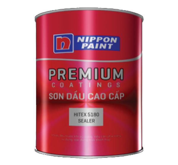 Sơn Nippon Hitex Sealer 5180 (Dòng sơn lót chống kiềm ngoài nhà, Góc dầu , Màu trắng, 5 lít)