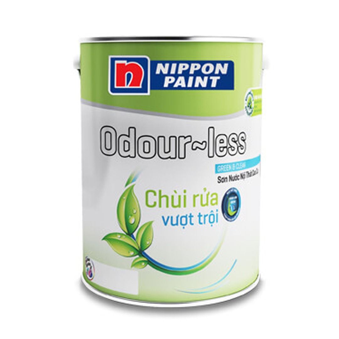 Sơn Nippon Odourless chùi rửa vượt trội (Dòng sơn nội thất, màu pha, 1 lít)