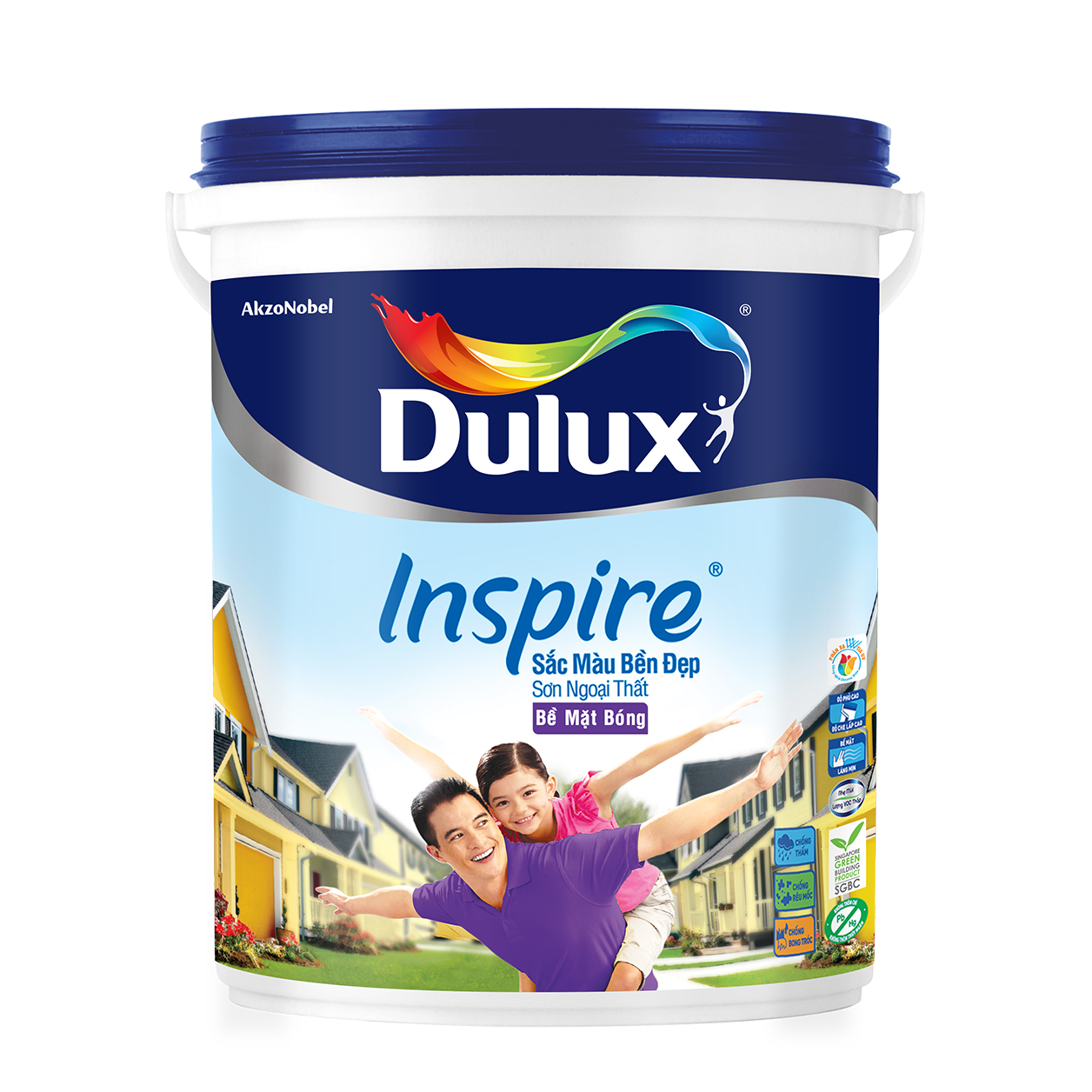 Dulux Inspire Ngoại Thất Sắc Màu Bền Đẹp Bề Mặt Bóng 18L